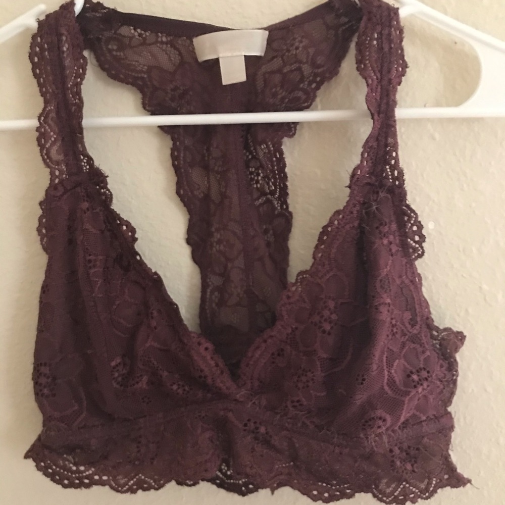 Burgundy bralette